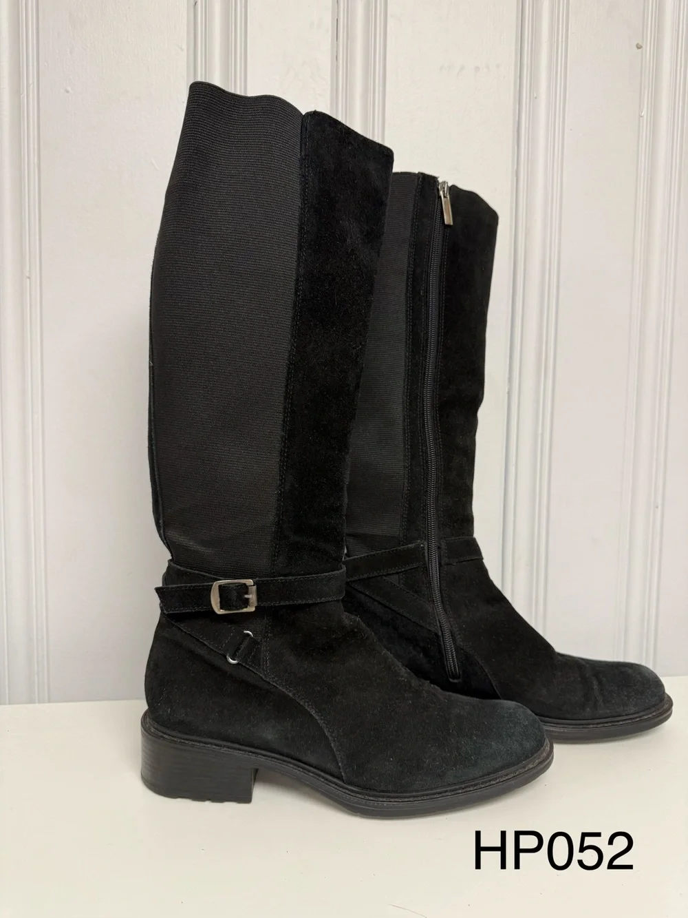 Blondo Nora Waterproof Black Suede Tall Riding Boots Size 9